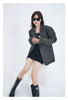Women's Relaxed Blazer, Lapel Collar, Long Sleeves and Flap Pockets