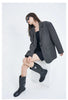 Women's Relaxed Blazer, Lapel Collar, Long Sleeves and Flap Pockets