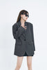 Women's Relaxed Blazer, Lapel Collar, Long Sleeves and Flap Pockets