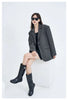 Women's Relaxed Blazer, Lapel Collar, Long Sleeves and Flap Pockets