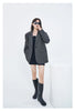 Women's Relaxed Blazer, Lapel Collar, Long Sleeves and Flap Pockets