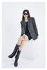 Women's Relaxed Blazer, Lapel Collar, Long Sleeves and Flap Pockets