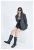 Women's Relaxed Blazer, Lapel Collar, Long Sleeves and Flap Pockets