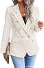 Women's Tweed-Style Blazer, Notched Lapels, Long Sleeves and Button Front