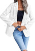 Women's Tweed-Style Blazer, Notched Lapels, Long Sleeves and Button Front