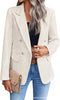 Women's Tweed-Style Blazer, Notched Lapels, Long Sleeves and Button Front