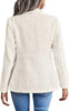 Women's Tweed-Style Blazer, Notched Lapels, Long Sleeves and Button Front
