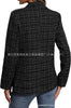 Women's Tweed-Style Blazer, Notched Lapels, Long Sleeves and Button Front