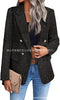 Women's Tweed-Style Blazer, Notched Lapels, Long Sleeves and Button Front