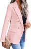 Women's Tweed-Style Blazer, Notched Lapels, Long Sleeves and Button Front