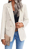 Women's Tweed-Style Blazer, Notched Lapels, Long Sleeves and Button Front