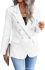 Women's Tweed-Style Blazer, Notched Lapels, Long Sleeves and Button Front