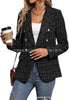 Women's Tweed-Style Blazer, Notched Lapels, Long Sleeves and Button Front