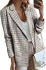 Women's Tweed-Style Blazer, Notched Lapels, Long Sleeves and Button Front