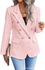 Women's Tweed-Style Blazer, Notched Lapels, Long Sleeves and Button Front