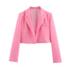 Women's Loose Fit Leopard Print Single Breasted Long Sleeve Casual Blazer Jacket for Street Fashion European American Style in White Black Pink
