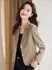 Women's Short Blazer, Notched Lapels, Fitted Shape and Long Sleeves