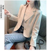 Women's Short Blazer, Notched Lapels, Fitted Shape and Long Sleeves
