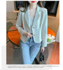 Women's Short Blazer, Notched Lapels, Fitted Shape and Long Sleeves