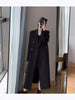 Women's Elegant Double Breasted Suit Collar Long Sleeve Trench Jacket with Pockets for Spring and Fall Everyday Wear