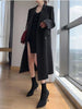 Women's Elegant Double Breasted Suit Collar Long Sleeve Trench Jacket with Pockets for Spring and Fall Everyday Wear