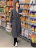 Women's Elegant Double Breasted Suit Collar Long Sleeve Trench Jacket with Pockets for Spring and Fall Everyday Wear