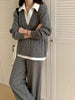 Women's Knitted Solid Color Thick Wide Leg Pants for Autumn in Warm Comfortable Everyday Wear