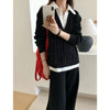 Women's Knitted Solid Color Thick Wide Leg Pants for Autumn in Warm Comfortable Everyday Wear