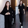 Women's Casual Long Sleeve Solid Color Polyester Pants with Buttons for Autumn in Gray