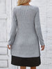 Women's Sweater Dress, Contrast Panels, Decorative Buttons and Layered Look