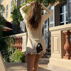 Women's Mini Dress, Crew Neck, Long Sleeves and Ruffle Hem
