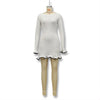 Women's Mini Dress, Crew Neck, Long Sleeves and Ruffle Hem