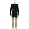 Women's Mini Dress, Crew Neck, Long Sleeves and Ruffle Hem