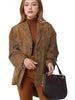 Women's Regular Fit Single-Breasted Lapel Long Sleeve Blazer Jacket with Buttons for Autumn Office in Brown Khaki