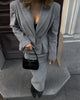 Women's Slim Fit Spring Polyester Blend Business Casual Jacket with Cinched Waist for Office Office in Apricot
