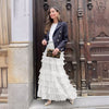 Women's Mesh Solid Color Lolita Blazer with Gauze Detail for Summer in Pink