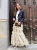 Women's Mesh Solid Color Lolita Blazer with Gauze Detail for Summer in Pink