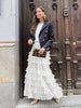 Women's Mesh Solid Color Lolita Blazer with Gauze Detail for Summer in Pink