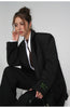 Women's Oversized Blazer, Padded Shoulders, Lapel Collar and Long Sleeves