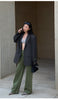 Women's Oversized Blazer, Padded Shoulders, Lapel Collar and Long Sleeves