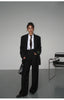 Women's Oversized Blazer, Padded Shoulders, Lapel Collar and Long Sleeves