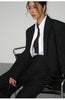 Women's Oversized Blazer, Padded Shoulders, Lapel Collar and Long Sleeves