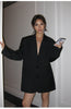 Women's Oversized Blazer, Padded Shoulders, Lapel Collar and Long Sleeves