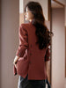 Women's Blazer, Notched Lapels, Button Front and Long Sleeves