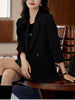 Women's Blazer, Notched Lapels, Button Front and Long Sleeves