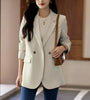 Women's Blazer, Notched Lapels, Button Front and Long Sleeves