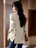 Women's Blazer, Notched Lapels, Button Front and Long Sleeves