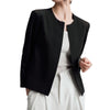Women's Open-Front Blazer, Collarless Design and Long Sleeves