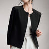 Women's Open-Front Blazer, Collarless Design and Long Sleeves