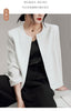 Women's Open-Front Blazer, Collarless Design and Long Sleeves